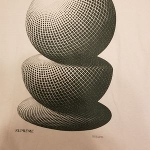 Pink Supreme x MC Esher Three spheres shirt